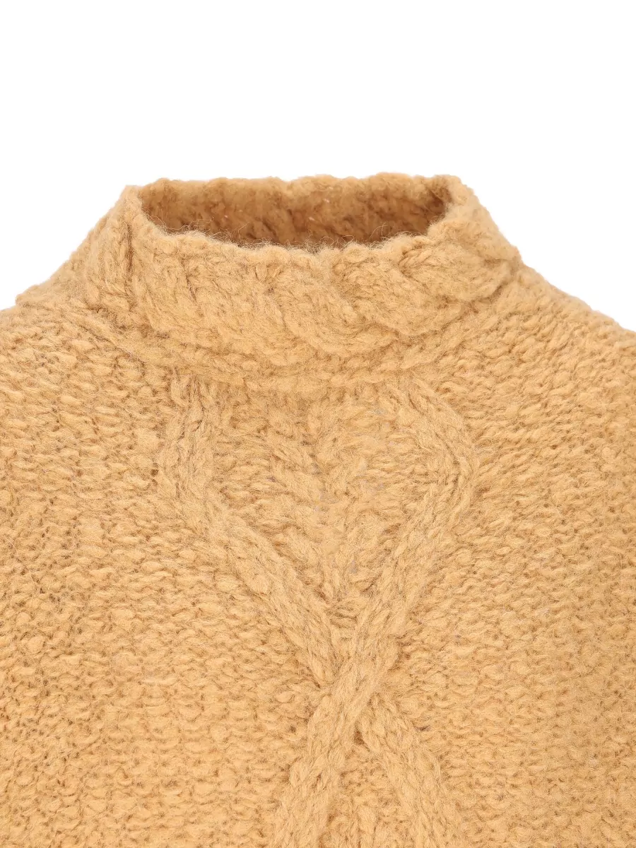 Isabel Marant Alpaca Cable-Knit High-Neck Jumper