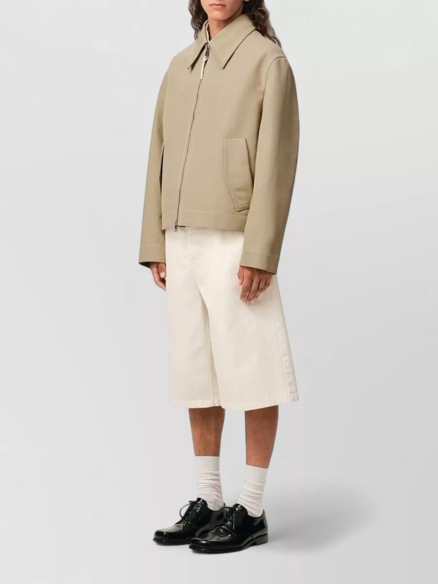 Ami Paris Tailored Jacket Pointed Collar Flap Pockets