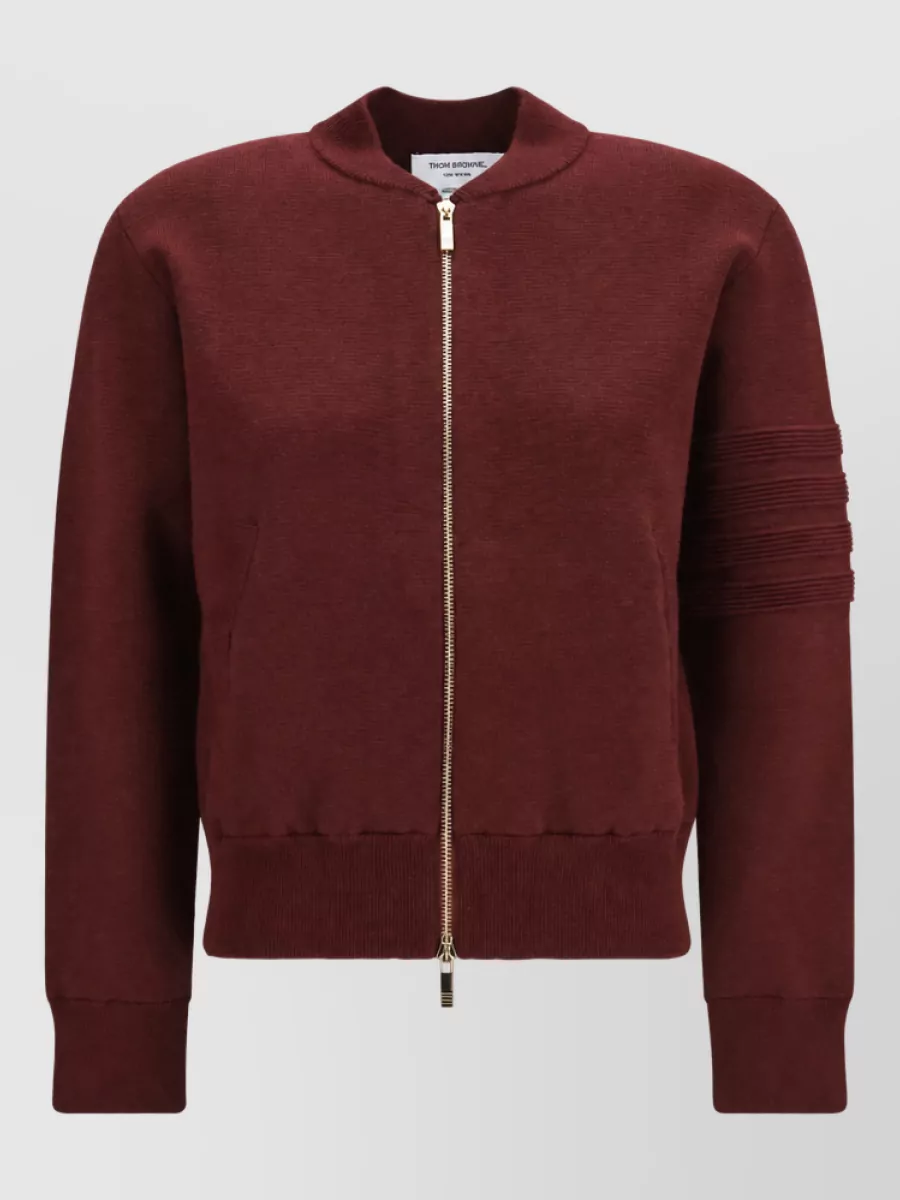Thom Browne ottoman milano stitch wool bomber jacket