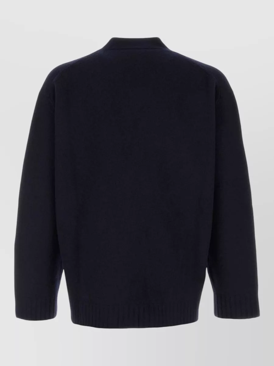 Jil Sander Wool Cardigan Long Sleeves V Neckline