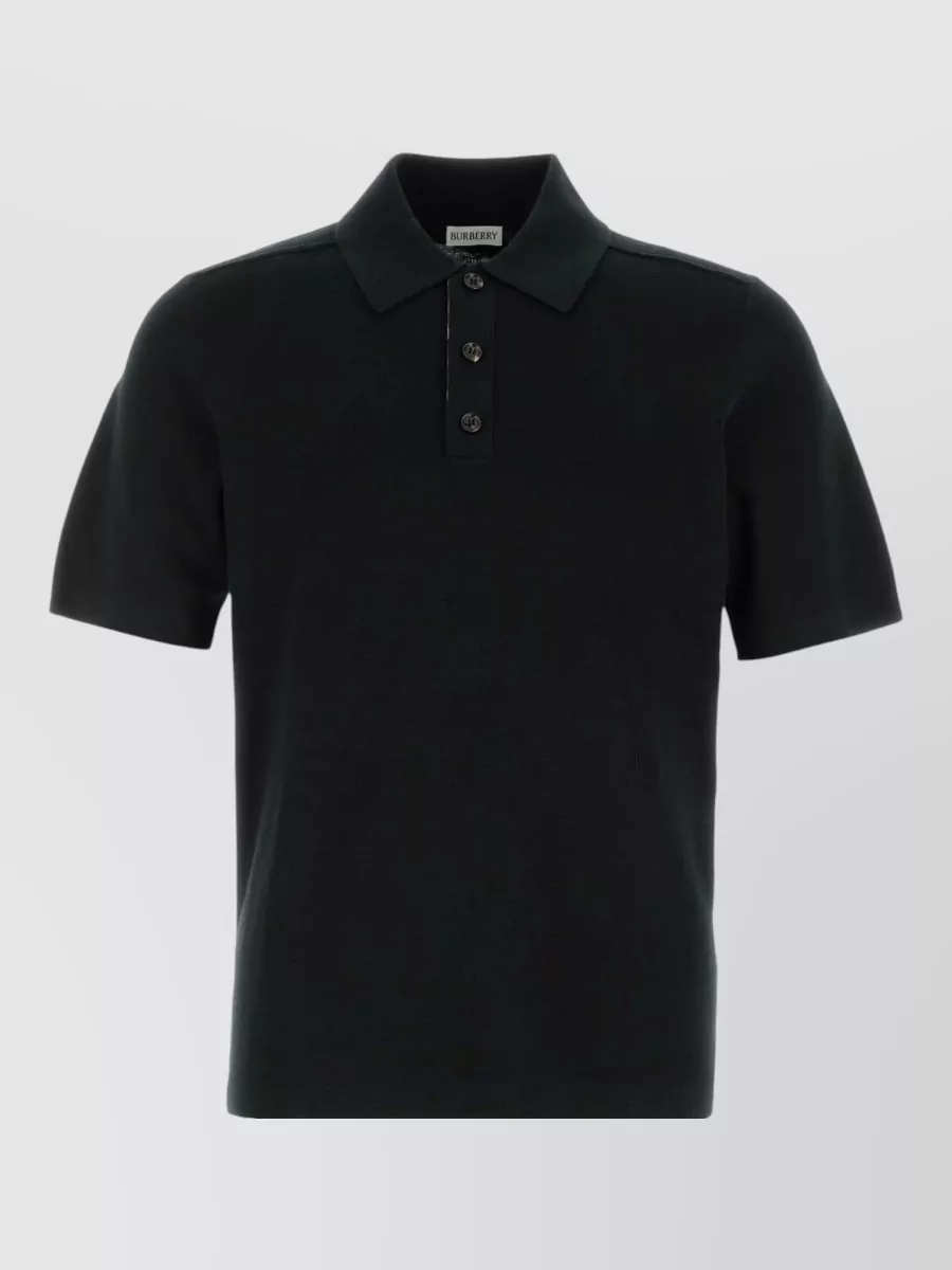 Burberry wool button-down polo shirt
