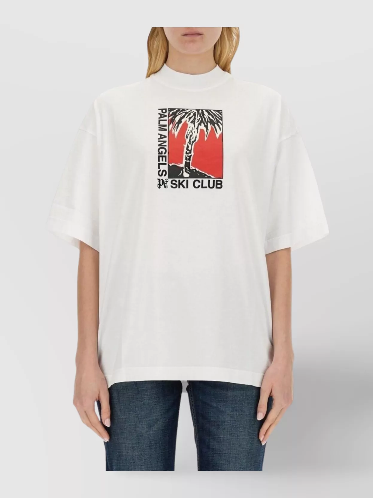 Palm Angels Ski Club Graphic Print Crew Neck T-shirt