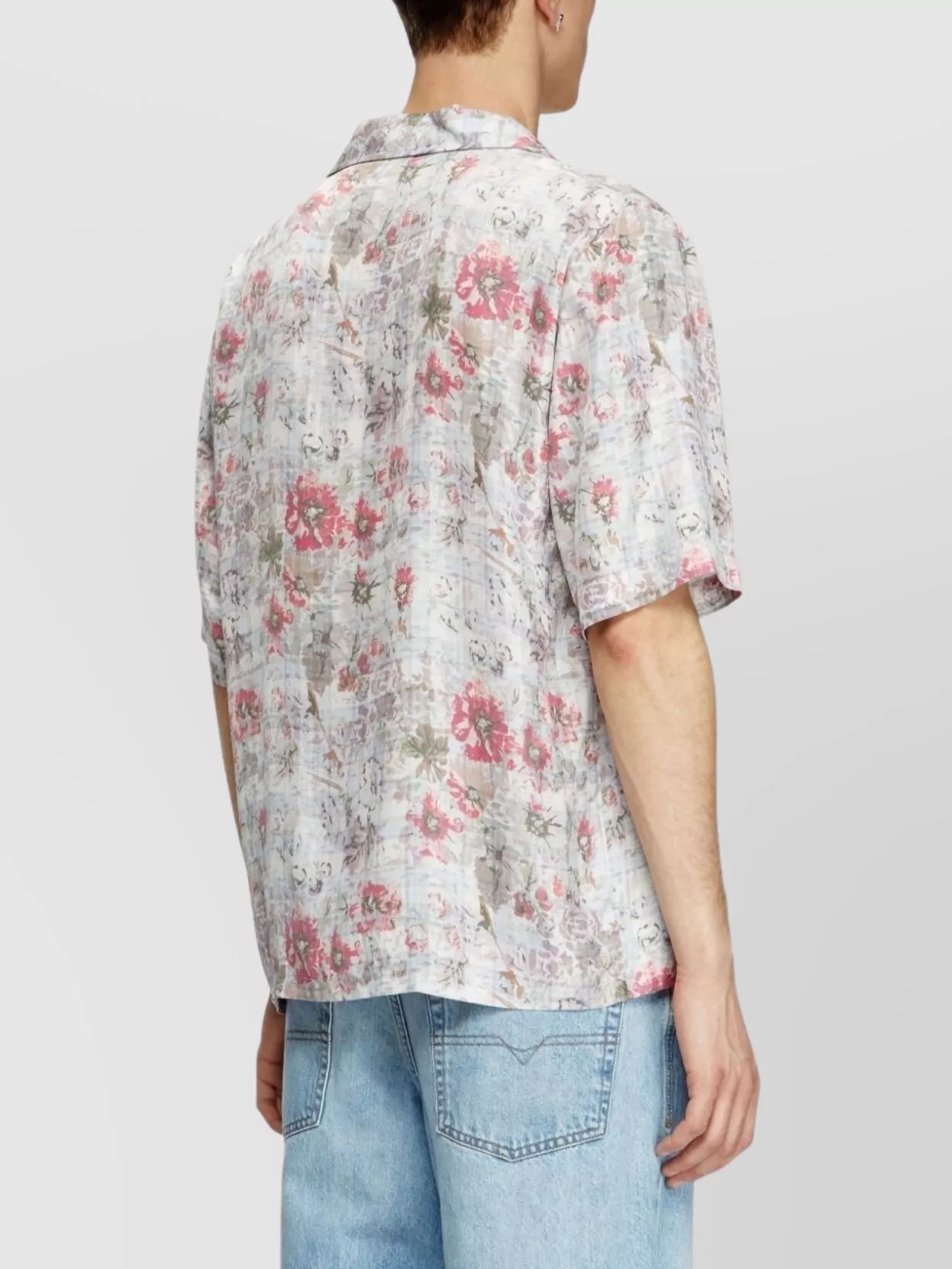 Diesel Floral Print Camp Collar Shirt