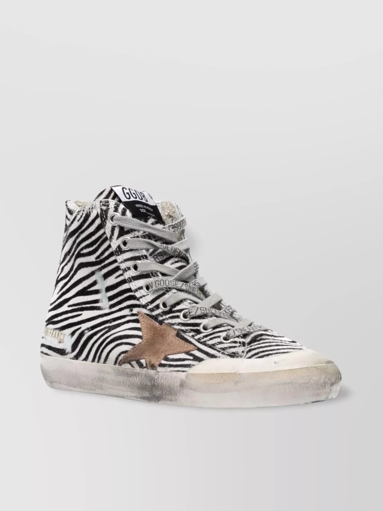Golden Goose Round Toe High-Top Ankle-Length Sneakers