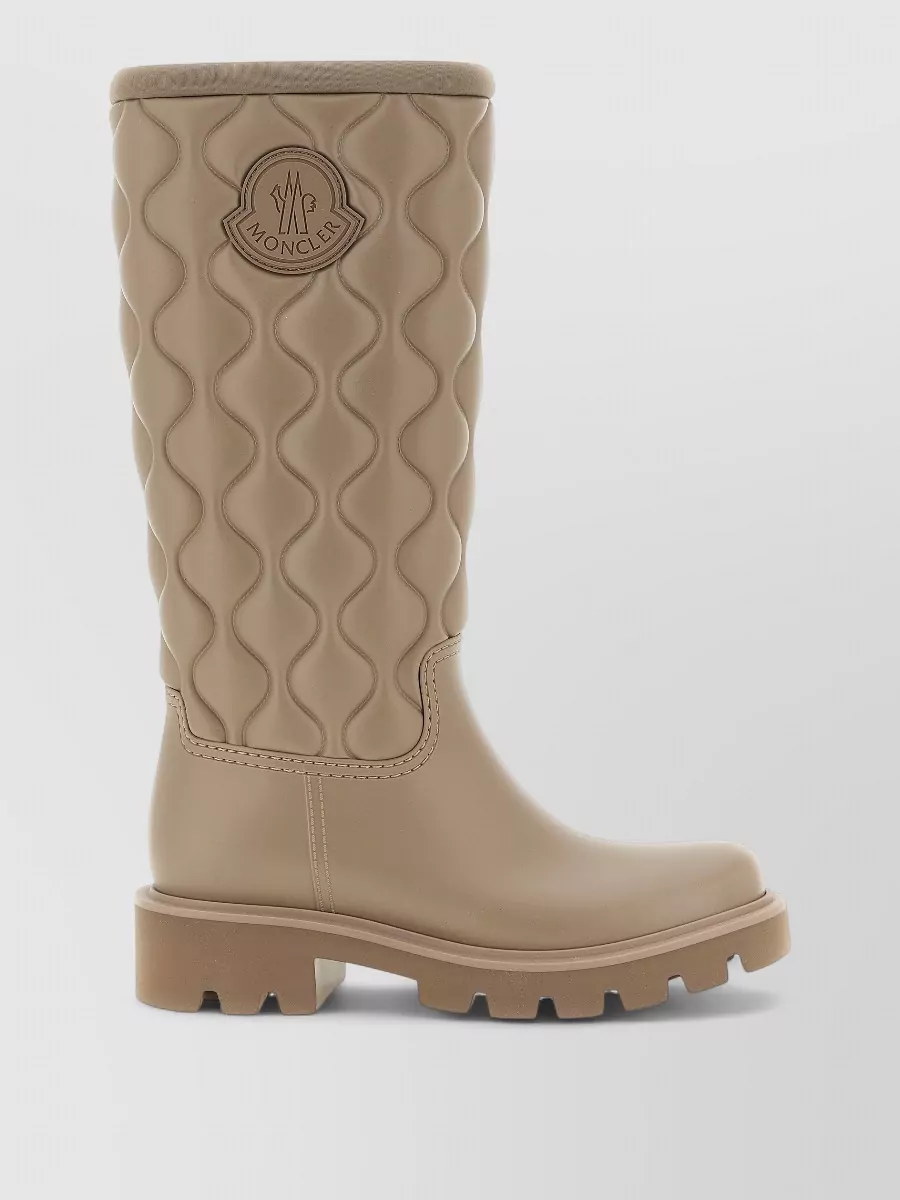 Moncler quilted knee-high rain boots