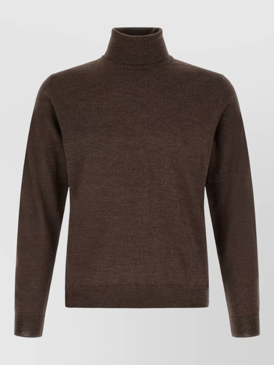 Zanone virgin wool ribbed turtleneck sweater