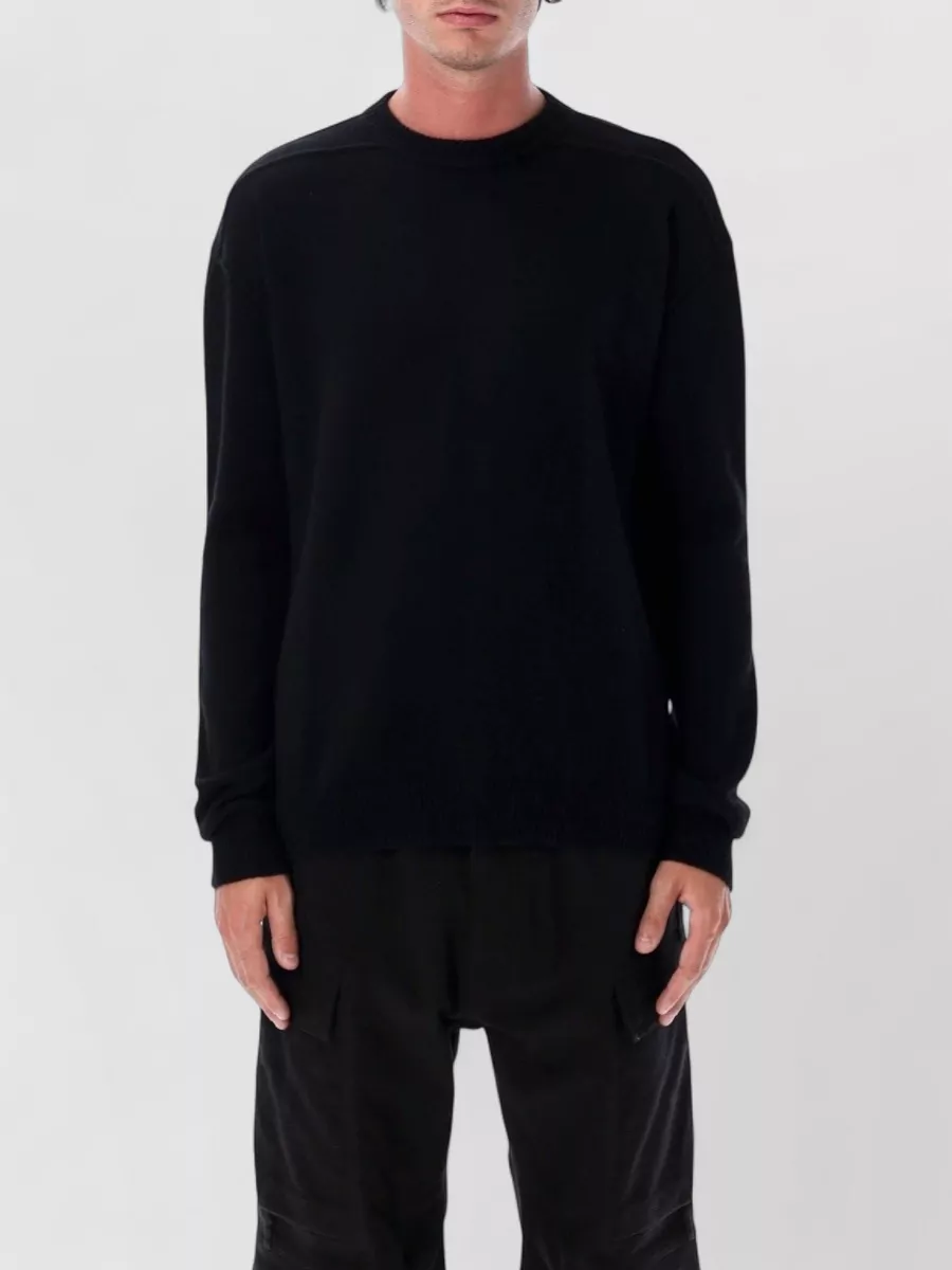 Rick Owens Cashmere fine-knit crew-neck long-sleeve sweater