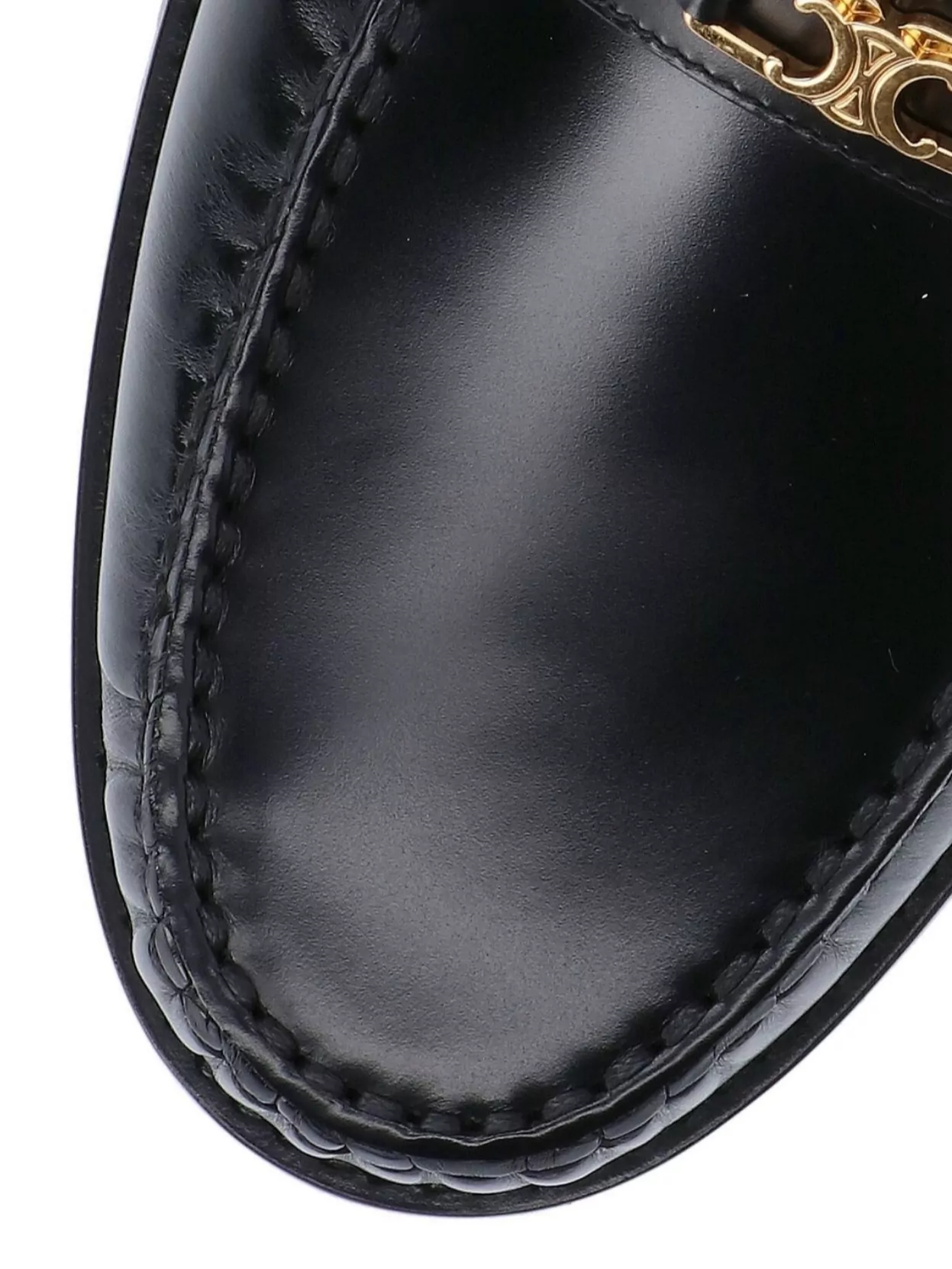 Celine Loafers With Gold-Tone Hardware And Leather Upper