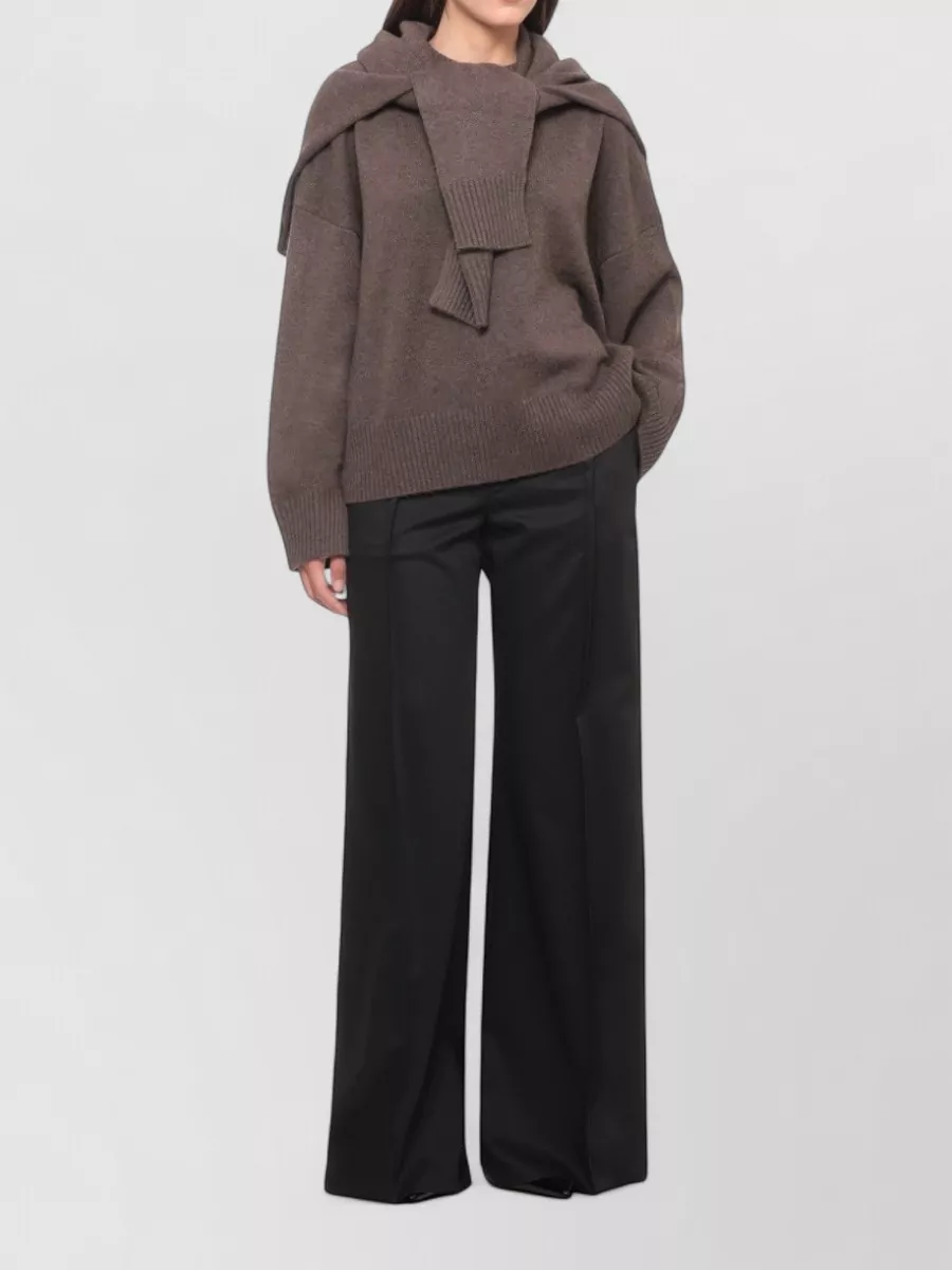Loulou Studio Cashmere Oversized Ribbed Crewneck Sweater