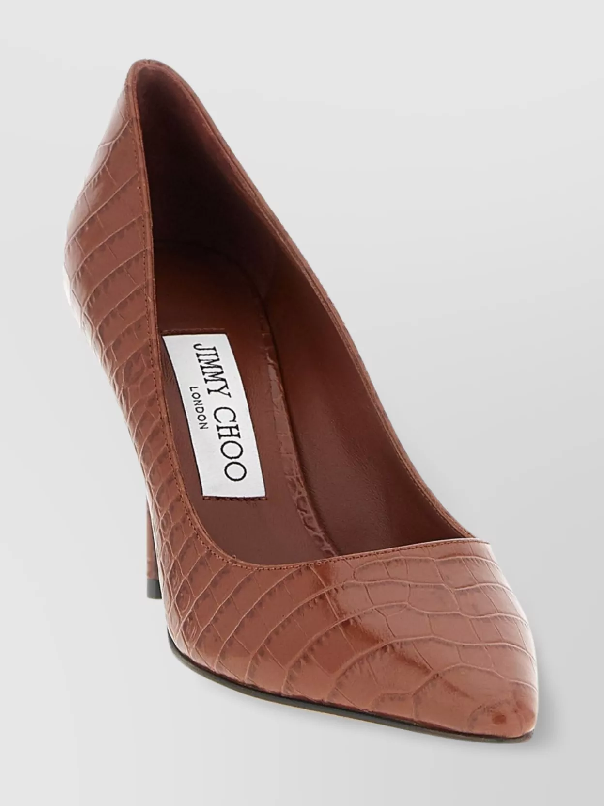 Jimmy Choo 'Romy' Croc-Embossed Stiletto Pumps
