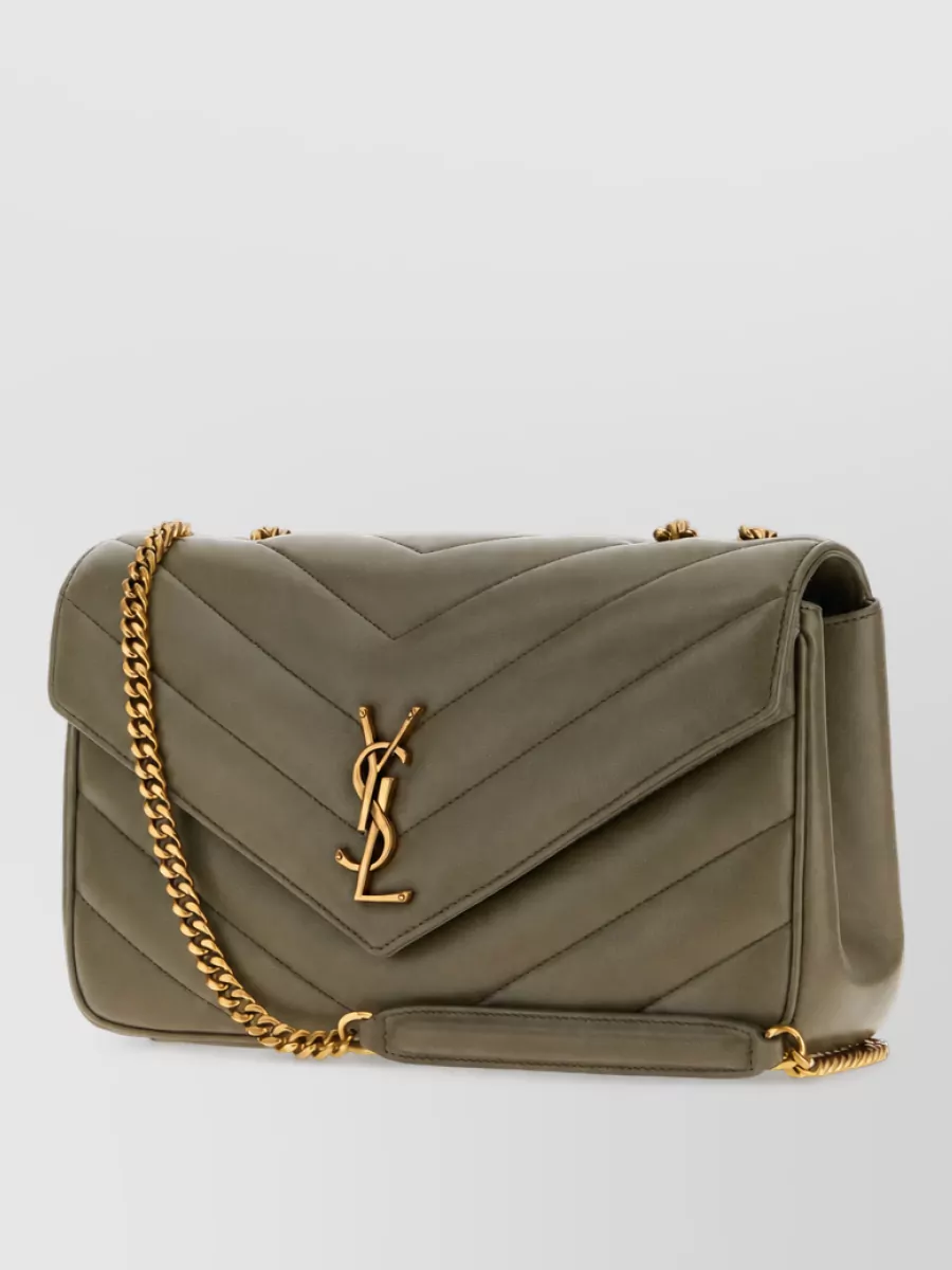 Saint Laurent Loulou Medium Leather Clutch Bag