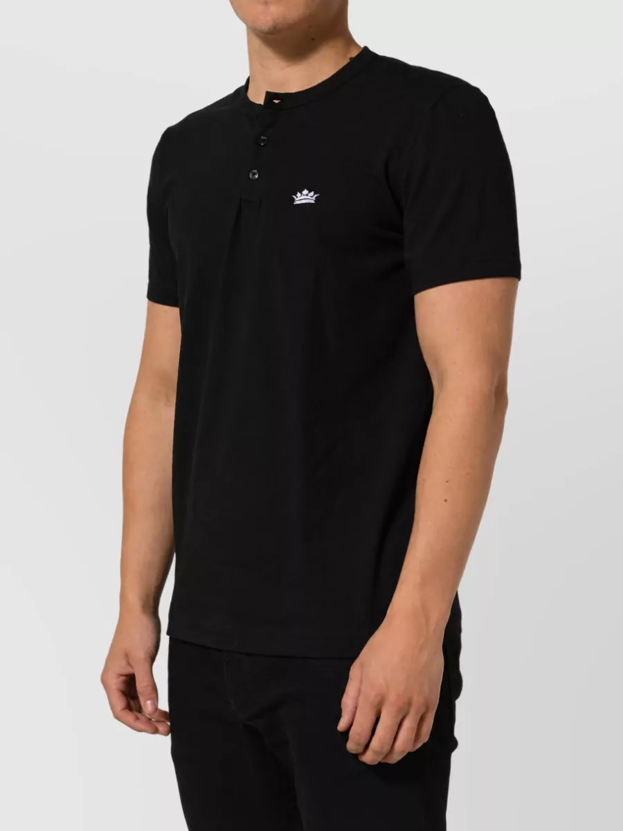 Dolce&Gabbana Short-Sleeve Henley T-Shirt