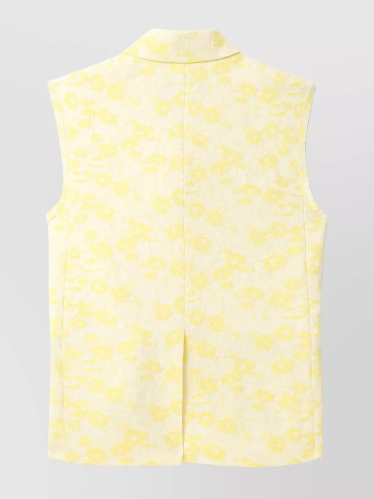 Msgm Floral Pattern Sleeveless Blazer Pockets