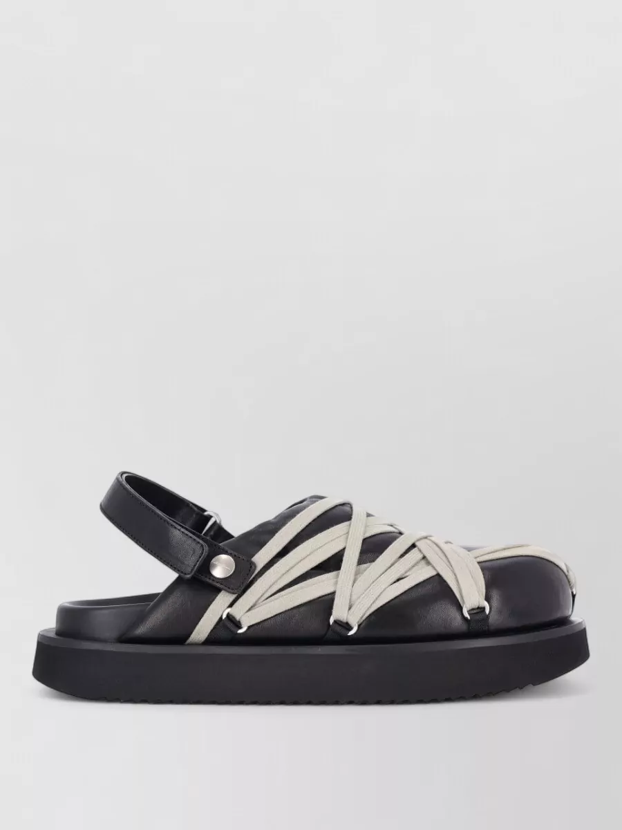 Rick Owens leather platform mules