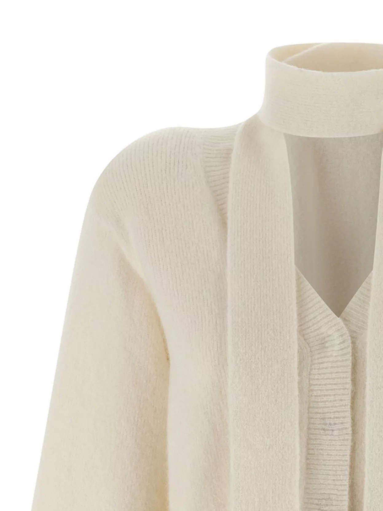 Rotate Birger Christensen High Neck Long Sleeve Knit Cardigan