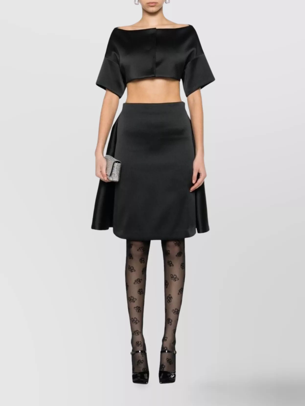 Parosh Layered Detail Midi Skirt