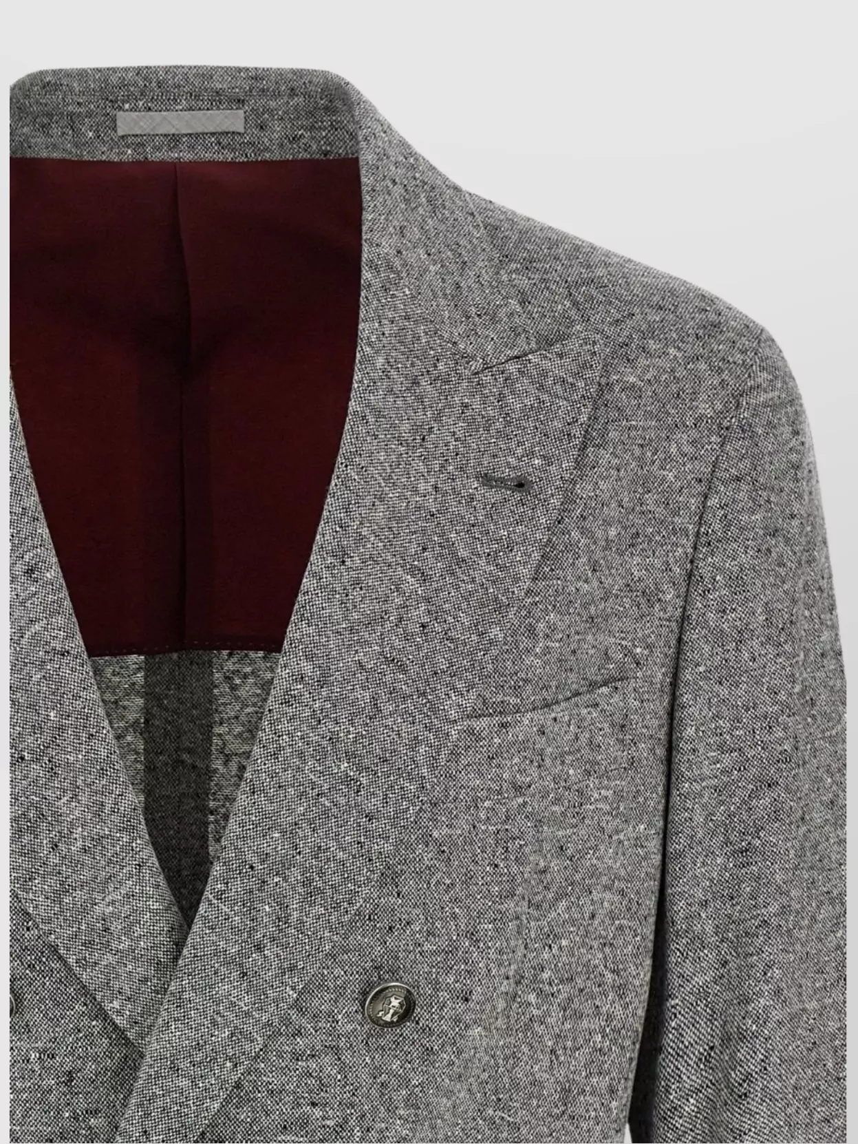 Brunello Cucinelli Tailored Double-Breasted Blazer Featuring Pockets