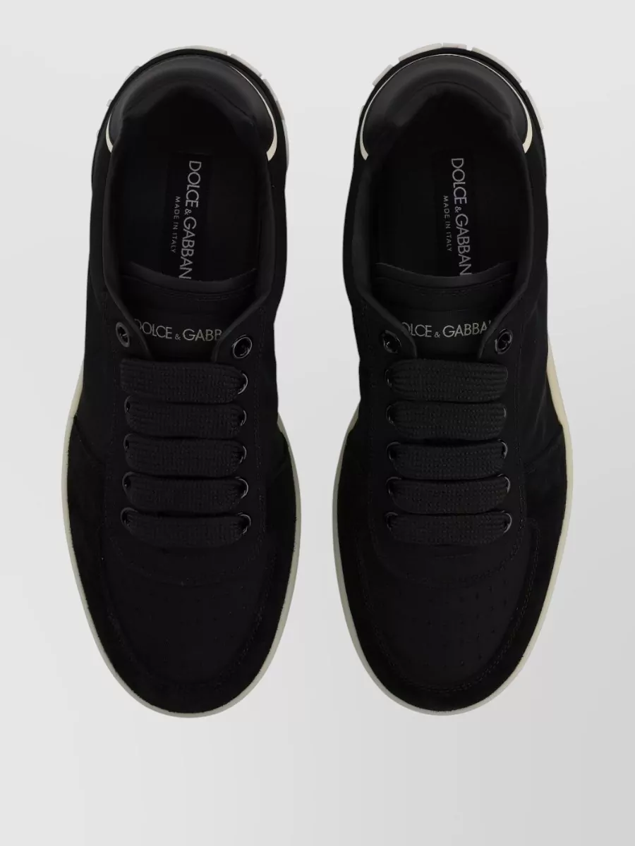Dolce&Gabbana Sneakers Logo Detail Contrast Sole Round Toe