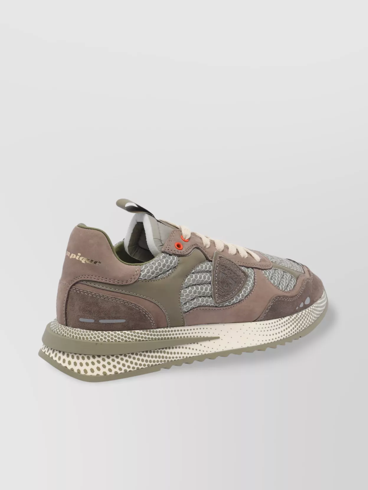 Philippe Model Low Top Leather Sneakers With Contrast Sole
