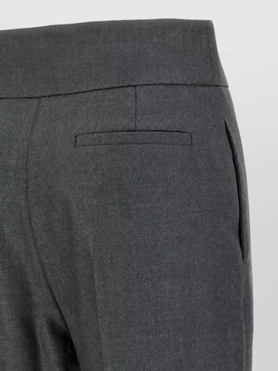 Valentino Garavani Textured Silk Wool High-Rise Straight-Leg Suit Trousers
