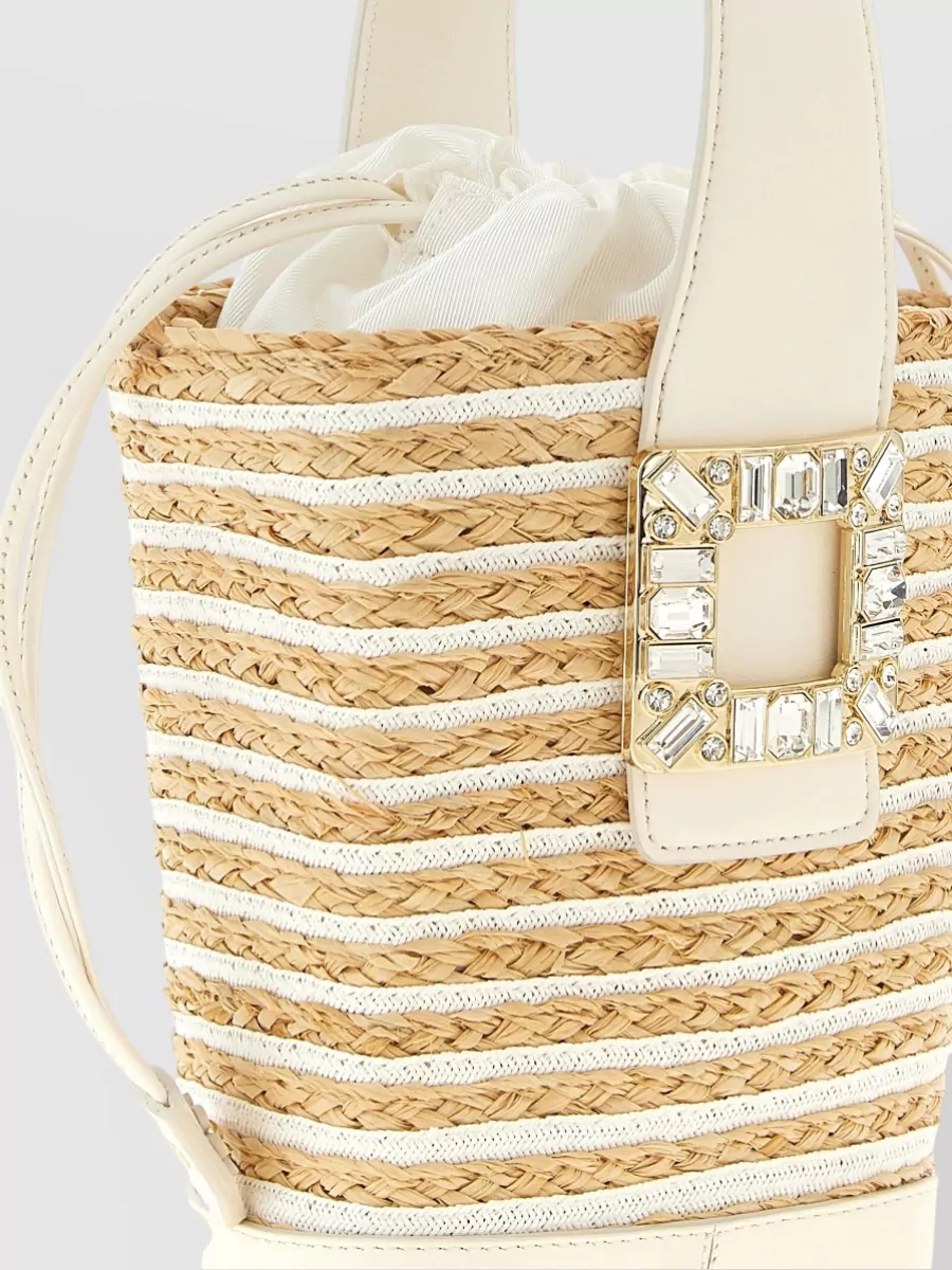 Roger Vivier Raffia Mini Bucket Bag