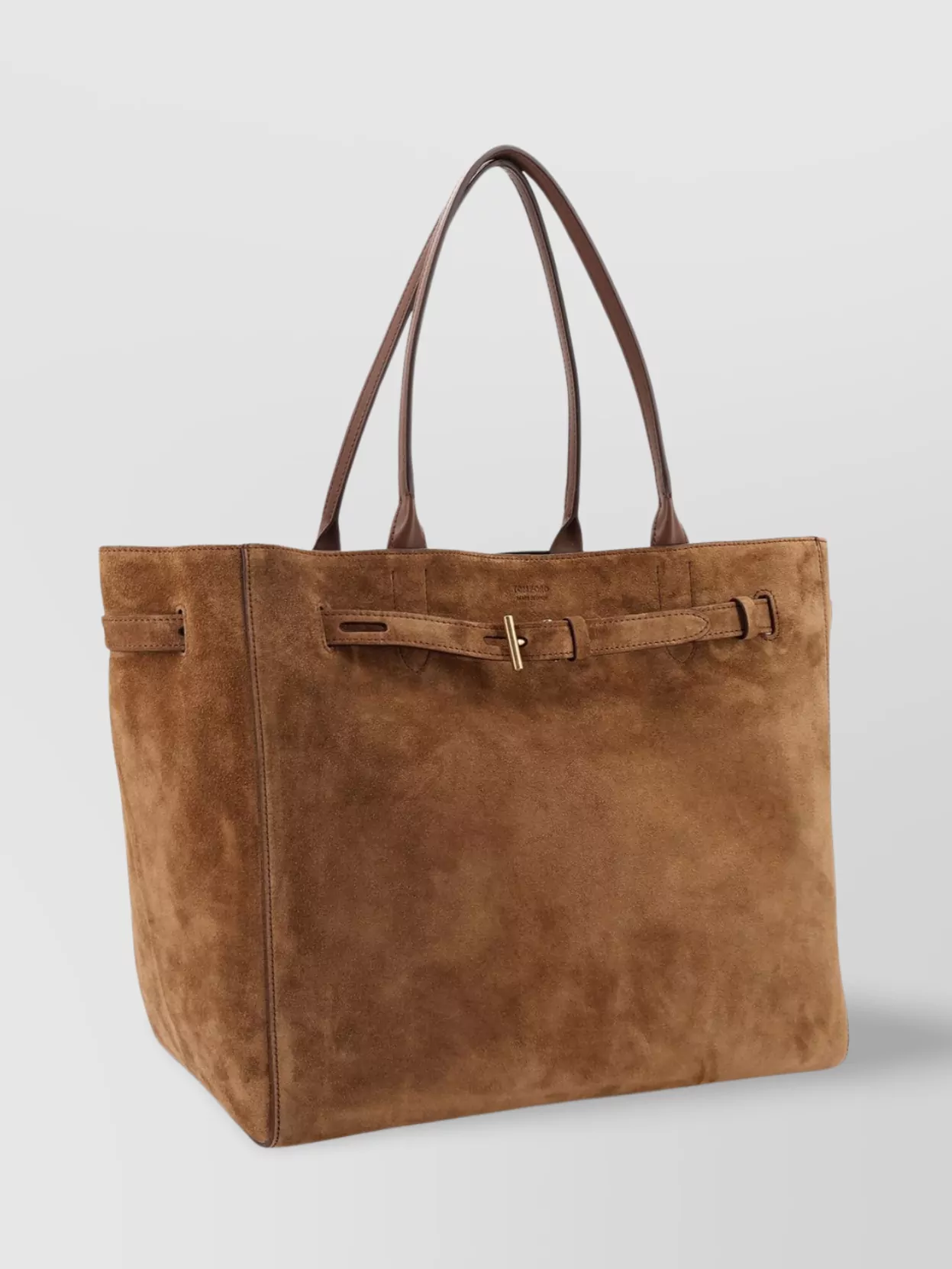 Tom Ford Suede Rectangular Shoulder Bag With Belt