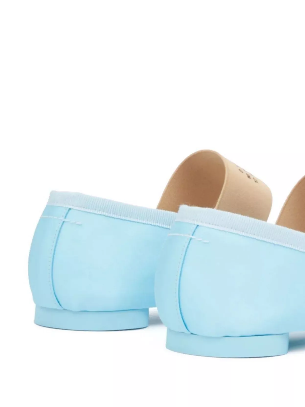 Mm6 Maison Margiela Bow Detail Elasticated Band Ballerina Shoes