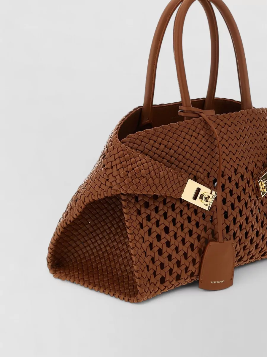 Ferragamo The Hug Bag Small Leather Tote Bag