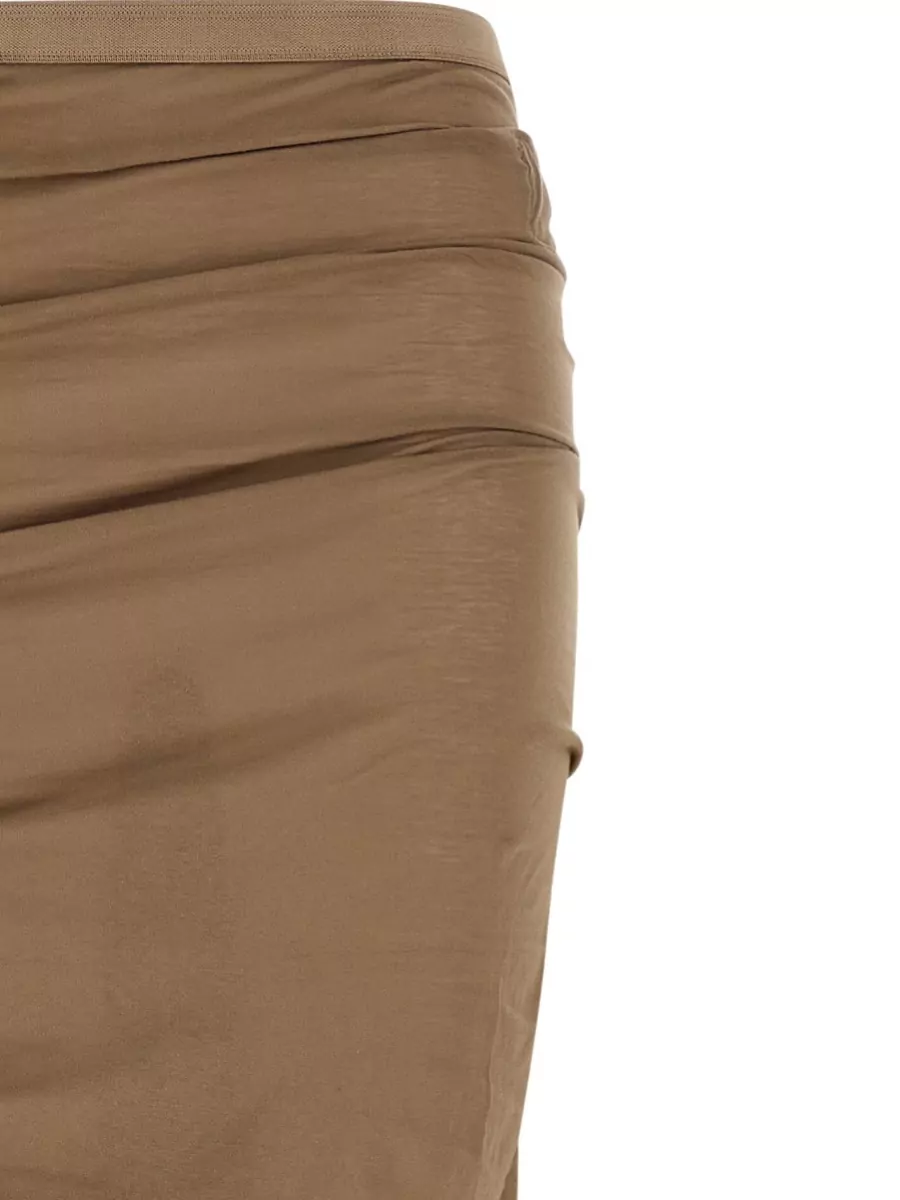 Rick Owens Drkshdw Cotton Drawstring Maxi Skirt