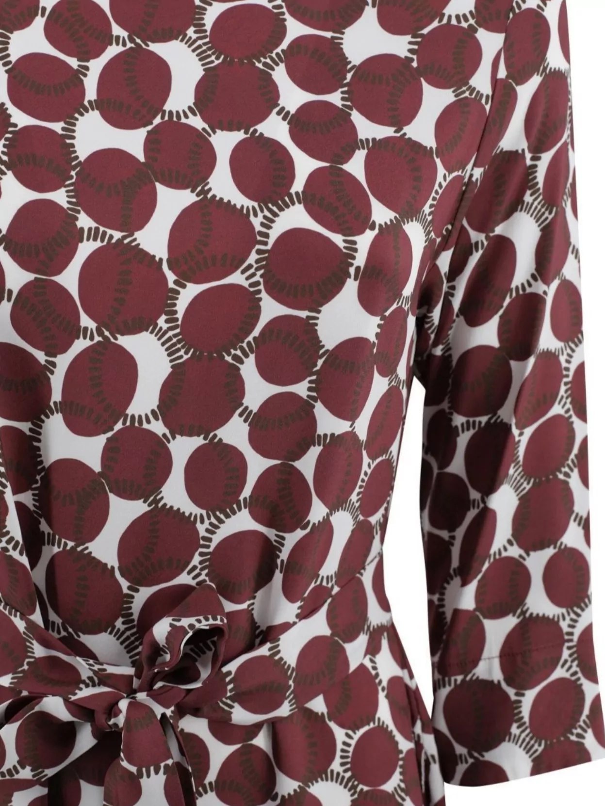 Whyci Dress Belted Waist Print