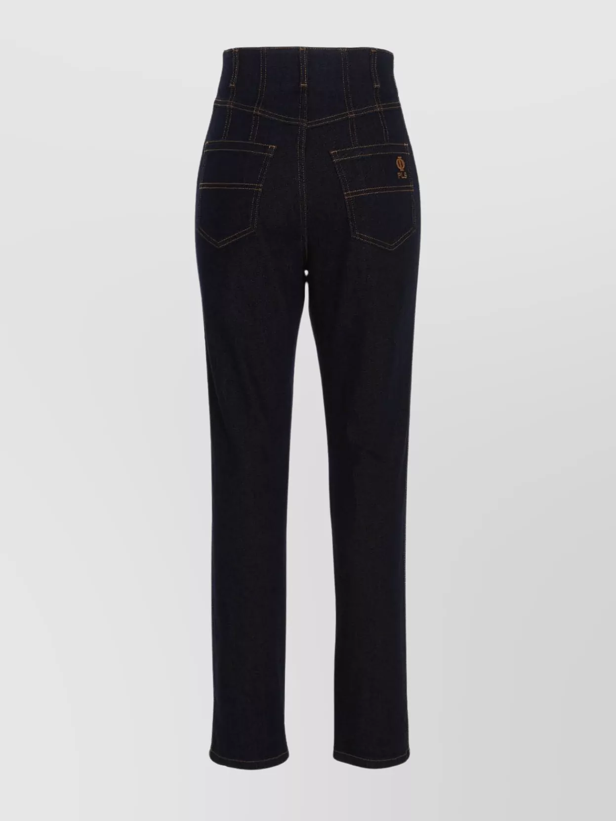 Philosophy High-waisted Stretch Jeans Back Pockets In Blue