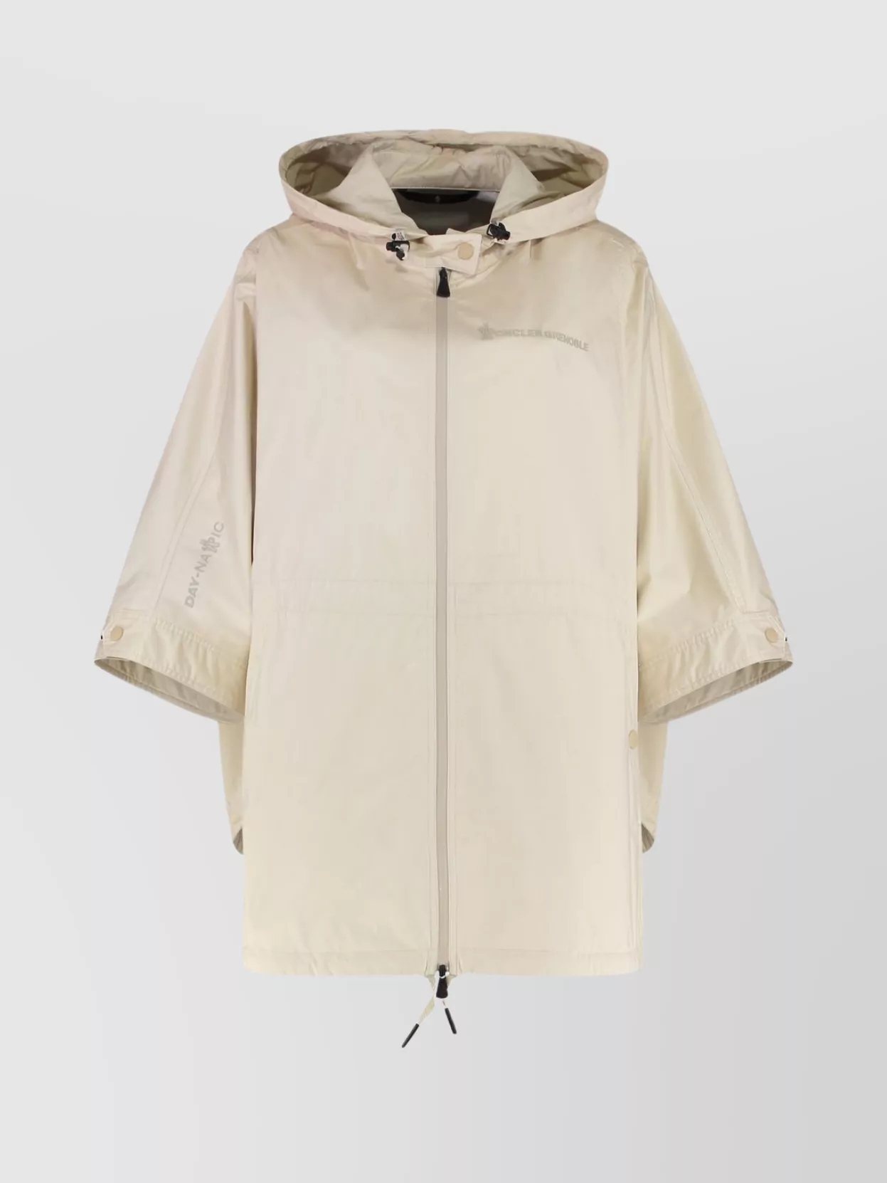 Moncler Technical Fabric Cape Adjustable Drawstrings In Gold