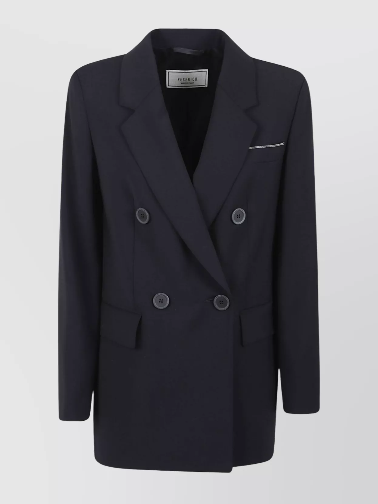 Peserico Women's Double-breasted Jacket And Pockets In Black