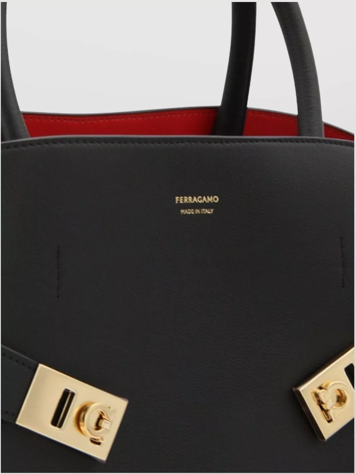 Ferragamo Structured Shoulder Bag Top Handles