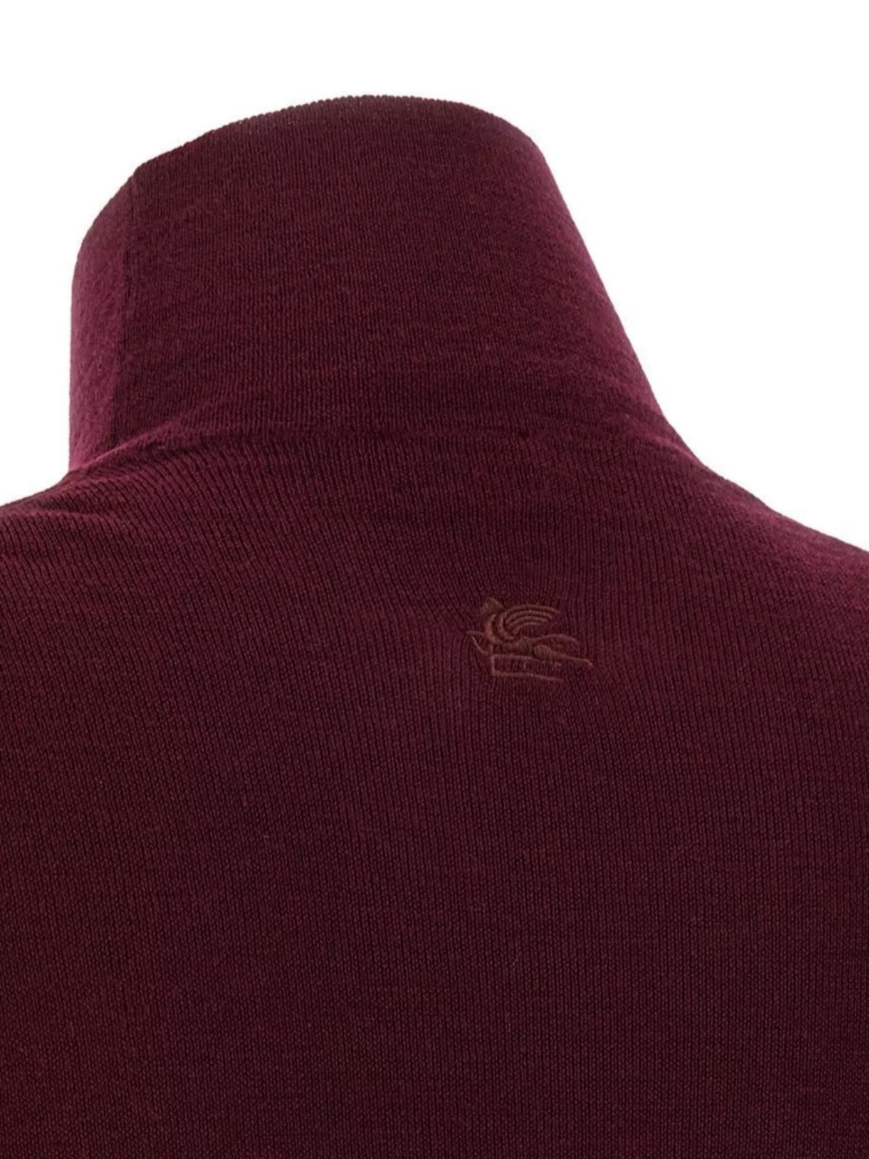 Etro Cozy Turtleneck Knit Sweater With Long Sleeves In Burgundy