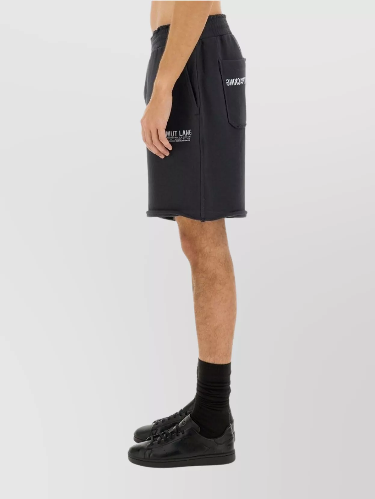 Helmut Lang Cotton Shorts With Back Pockets And Elastic Waistband