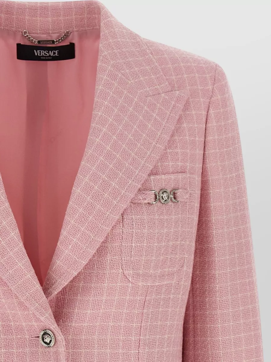 Versace Checked Wool Blazer