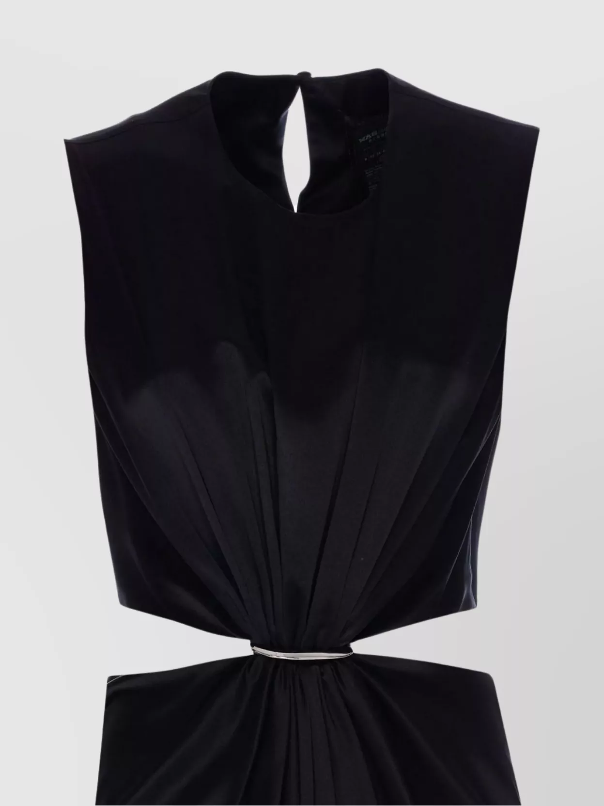 Max Mara Keyhole Back Sleeveless Dress Cut-out Detail In Animal Print