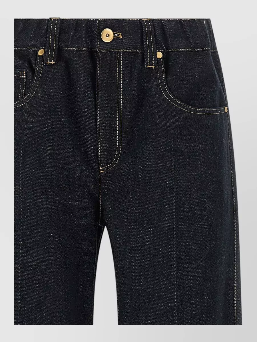 Brunello Cucinelli denim high-rise wide-leg jeans