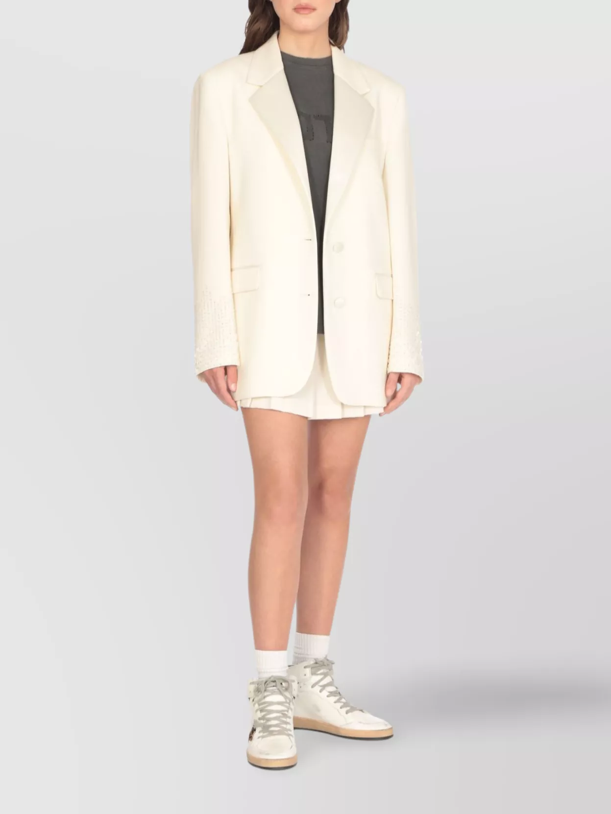 Golden Goose Low Top Leather Sneakers With Animalier Accents