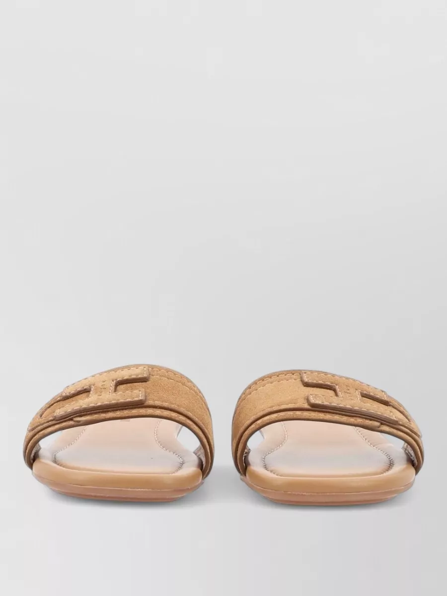 Hogan leather slide sandals