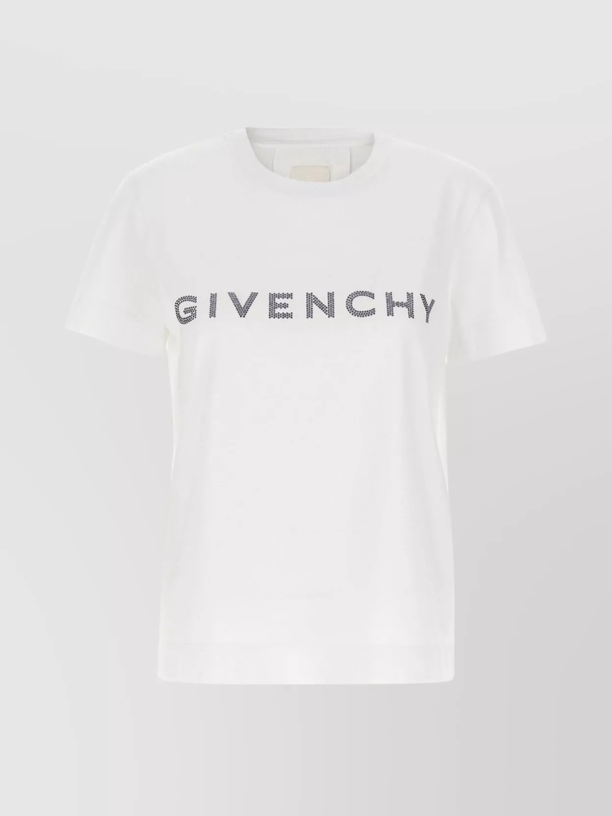 Shop Givenchy Rhinestone Crew Neck T-shirt In White