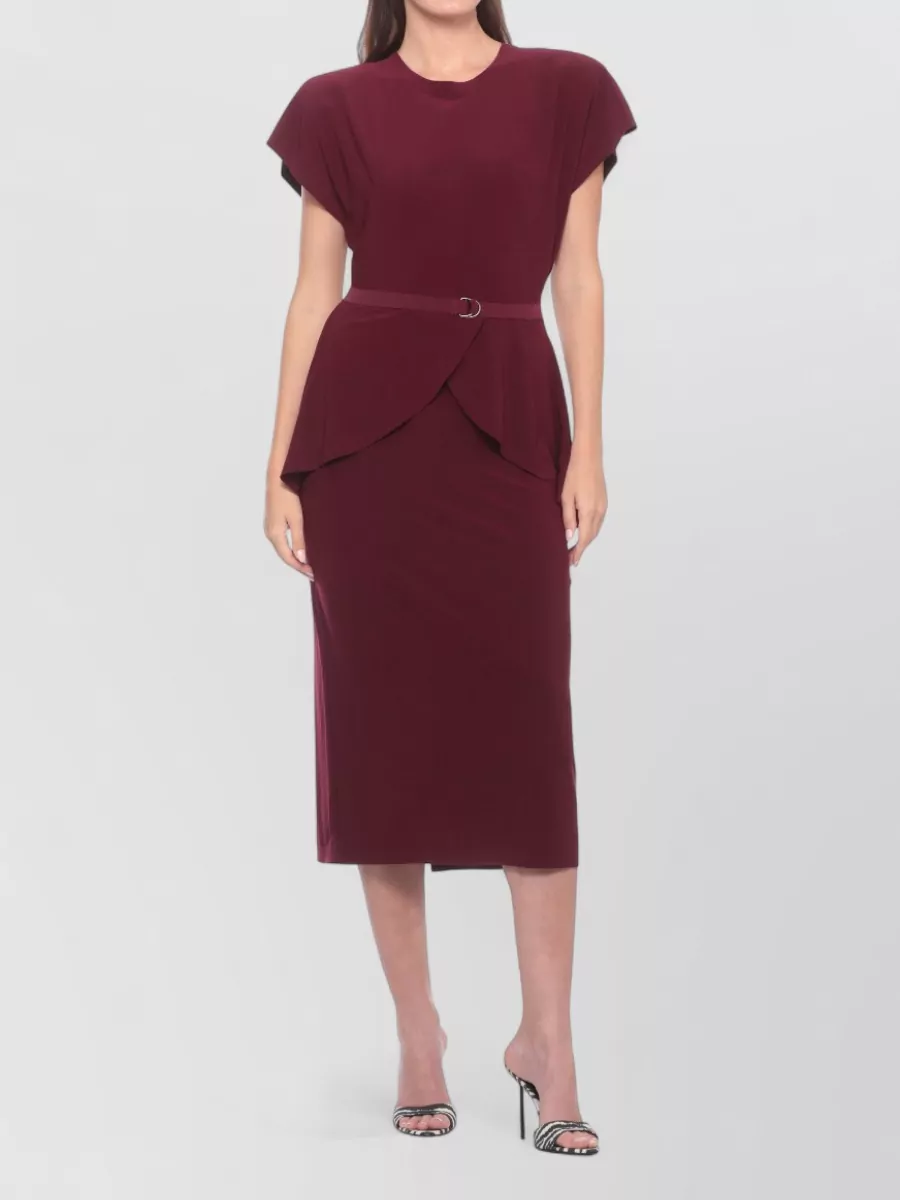 Norma Kamali Peplum Midi Dress