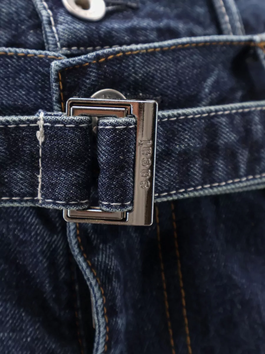 Sacai Denim Jeans Wide Leg Five Pocket Design