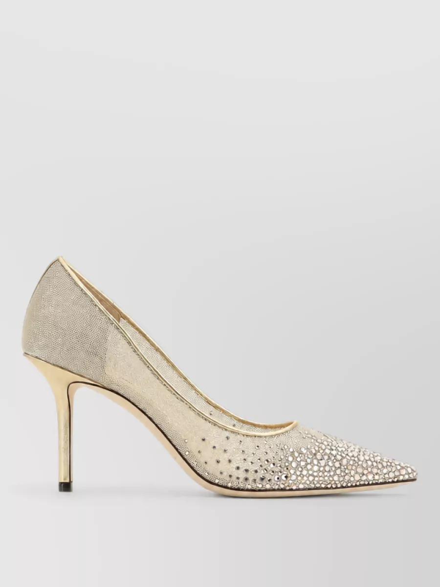Jimmy Choo Crystal-Embellished Mesh Pumps