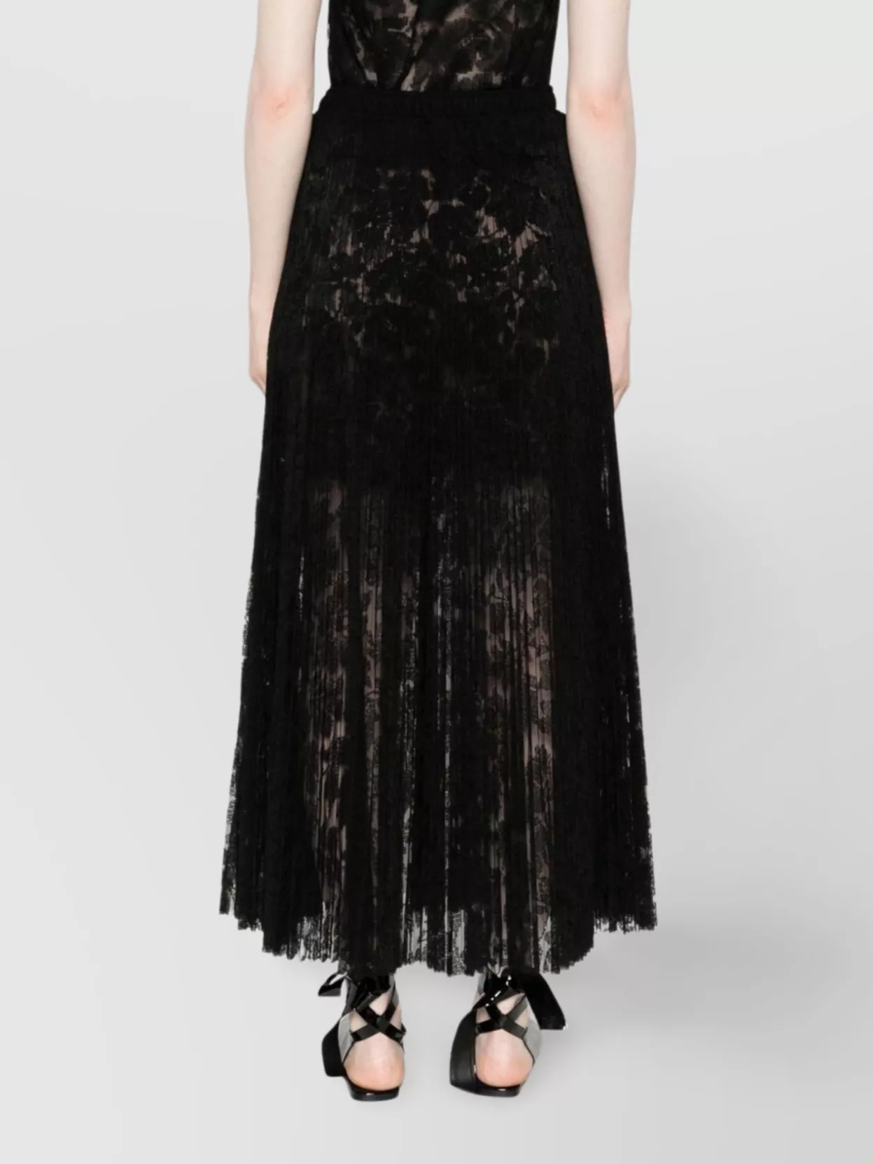 Ermanno Scervino Midi Skirt With Lace Overlay Design