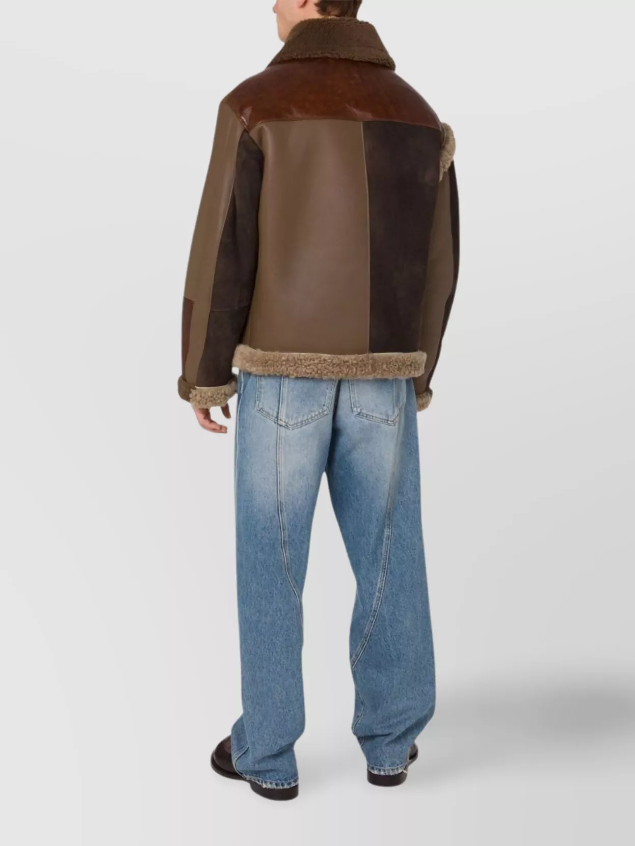 Moschino Chic Blazer With Shearling And Leather