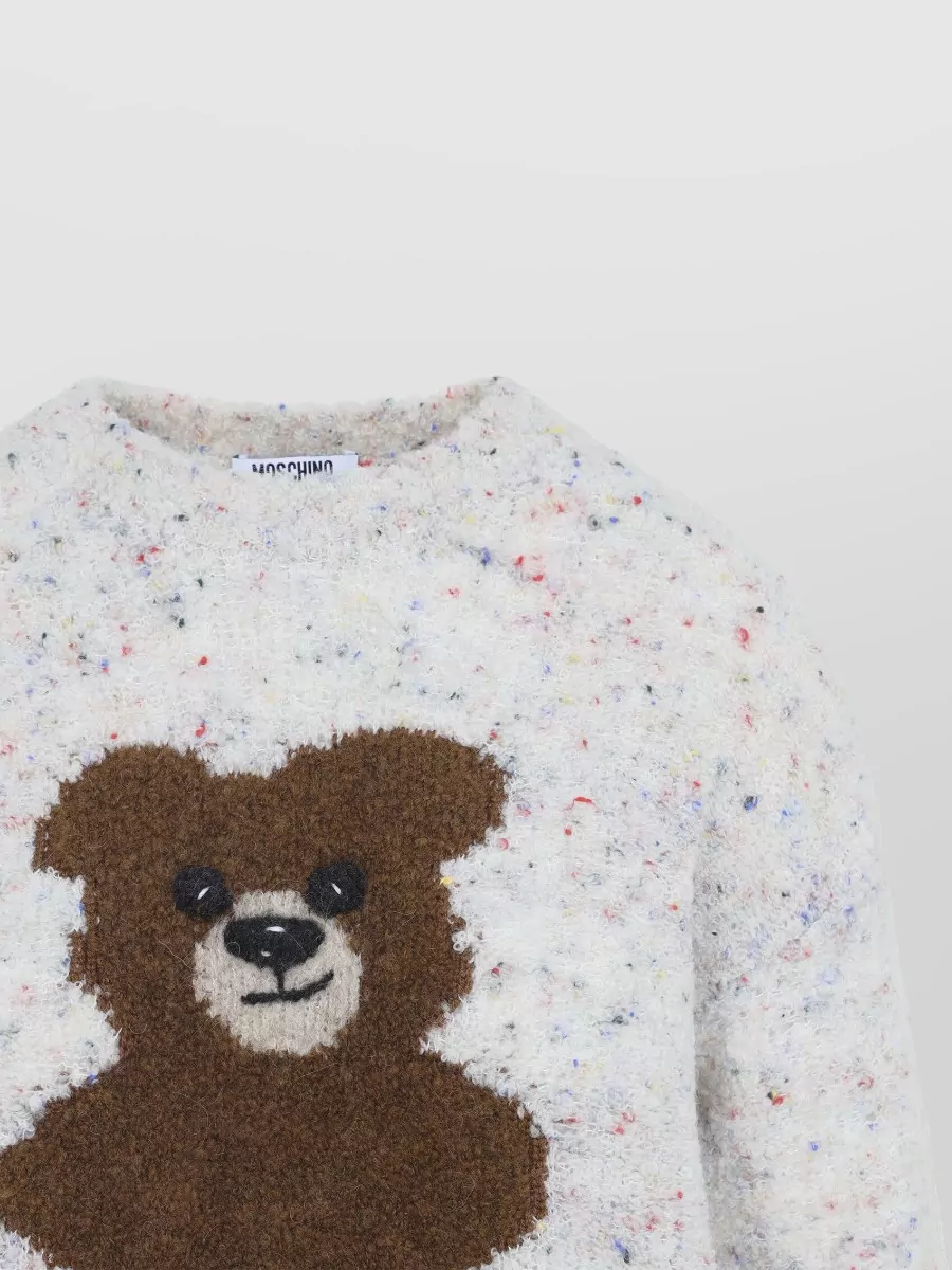 Moschino Bouclé Knit Bear Sweater