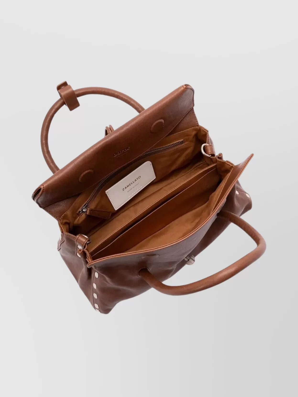 Zanellato Small Hammered Leather Tote Bag