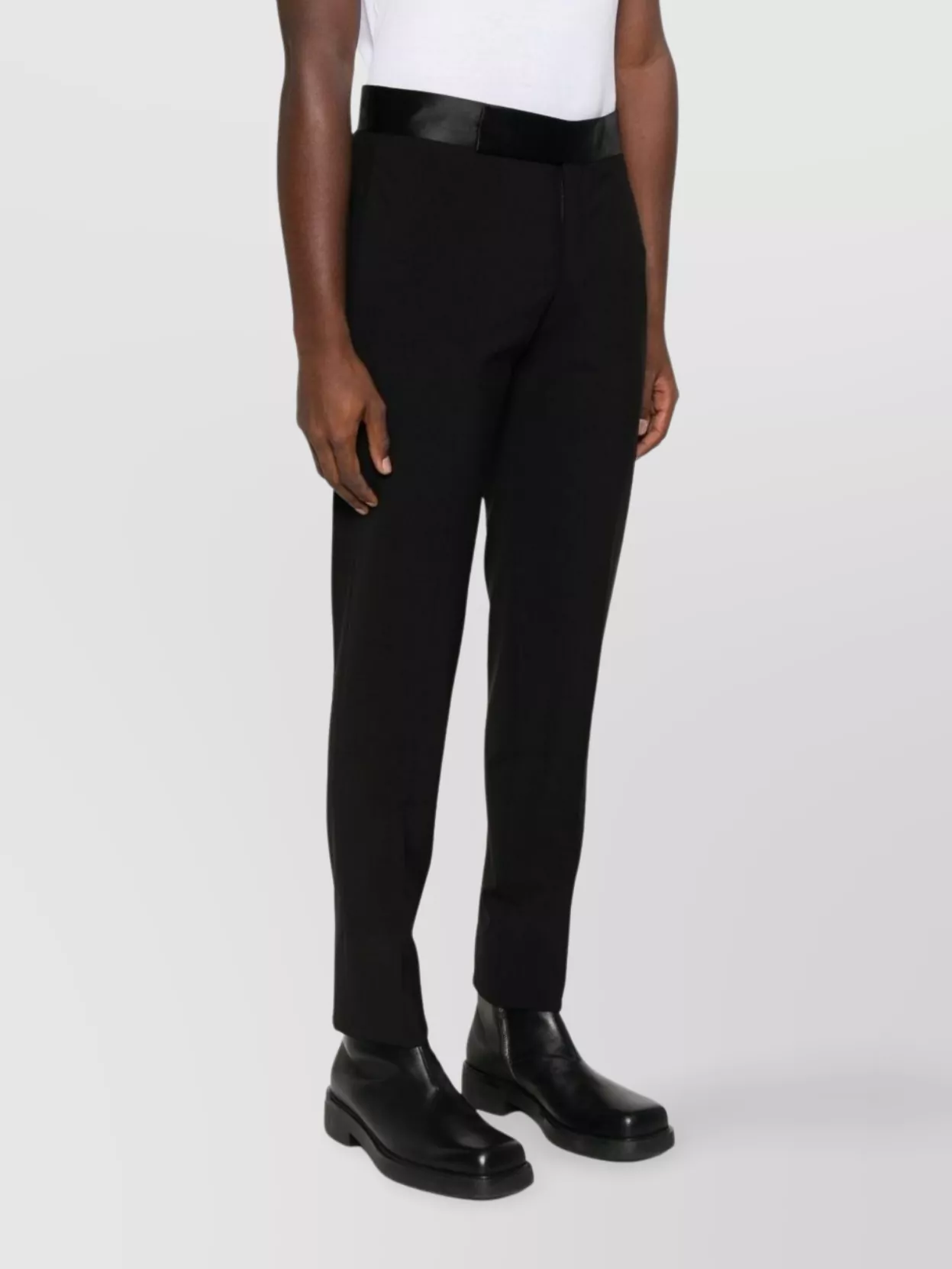 Emporio Armani Tailored Trousers Satin Waistband